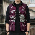 Manly Warringah Sea Eagles Rugby Mascot Sleeveless Puffer Jacket Australian Rugby Culture - Tribal Inspired Eagle