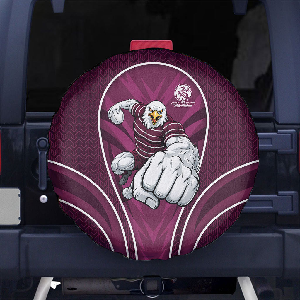 Manly Warringah Sea Eagles Rugby Mascot Spare Tire Cover Australian Rugby Culture - Tribal Inspired Eagle