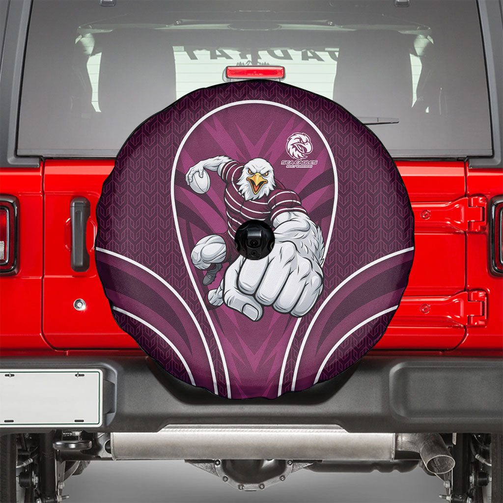 Manly Warringah Sea Eagles Rugby Mascot Spare Tire Cover Australian Rugby Culture - Tribal Inspired Eagle
