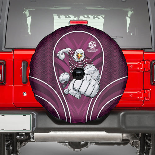 Manly Warringah Sea Eagles Rugby Mascot Spare Tire Cover Australian Rugby Culture - Tribal Inspired Eagle