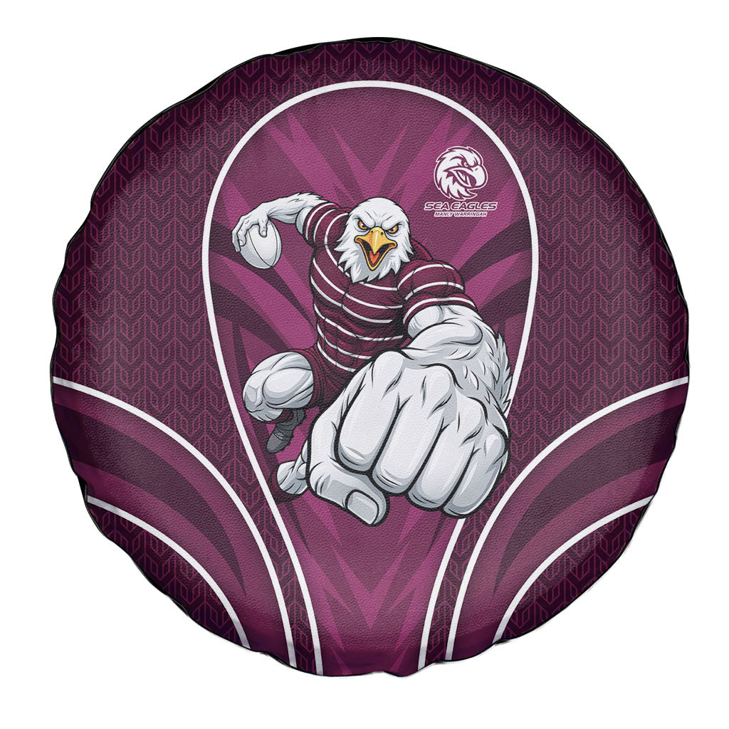 Manly Warringah Sea Eagles Rugby Mascot Spare Tire Cover Australian Rugby Culture - Tribal Inspired Eagle