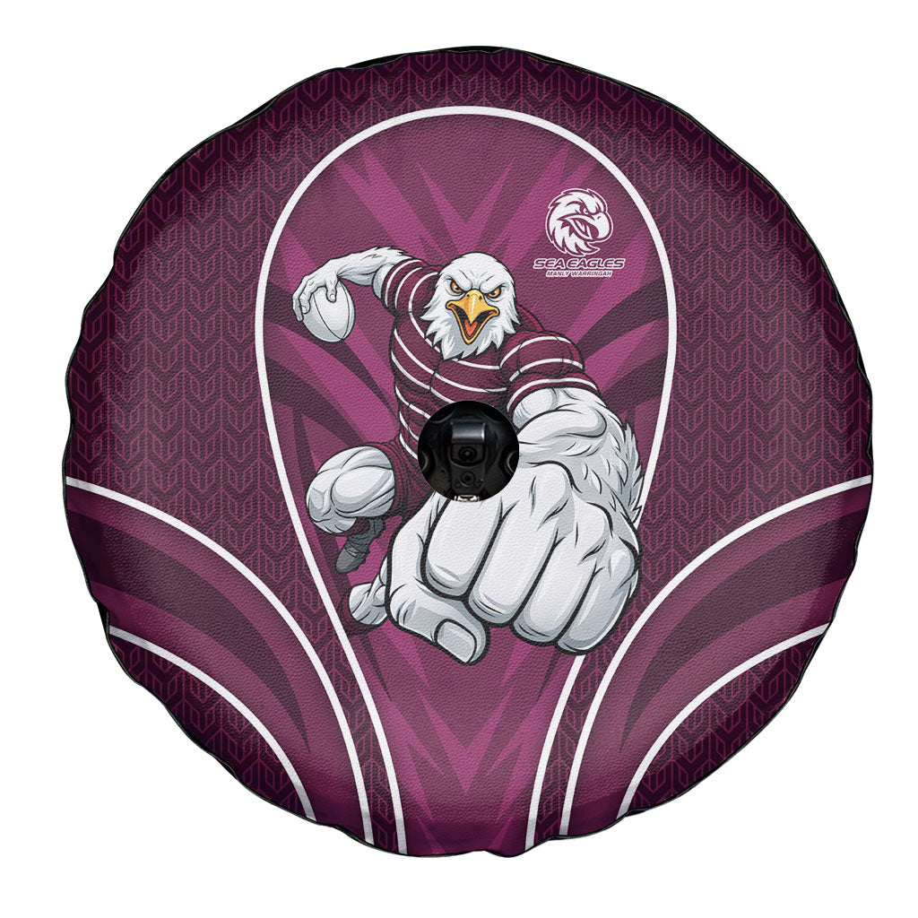 Manly Warringah Sea Eagles Rugby Mascot Spare Tire Cover Australian Rugby Culture - Tribal Inspired Eagle