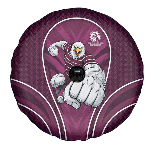 Manly Warringah Sea Eagles Rugby Mascot Spare Tire Cover Australian Rugby Culture - Tribal Inspired Eagle