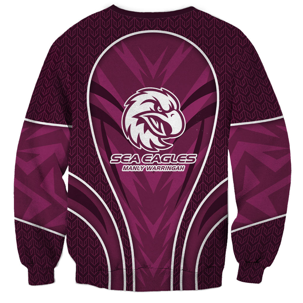 Manly Warringah Sea Eagles Rugby Mascot Sweatshirt Australian Rugby Culture - Tribal Inspired Eagle