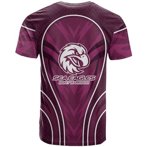 Manly Warringah Sea Eagles Rugby Mascot T Shirt Australian Rugby Culture - Tribal Inspired Eagle