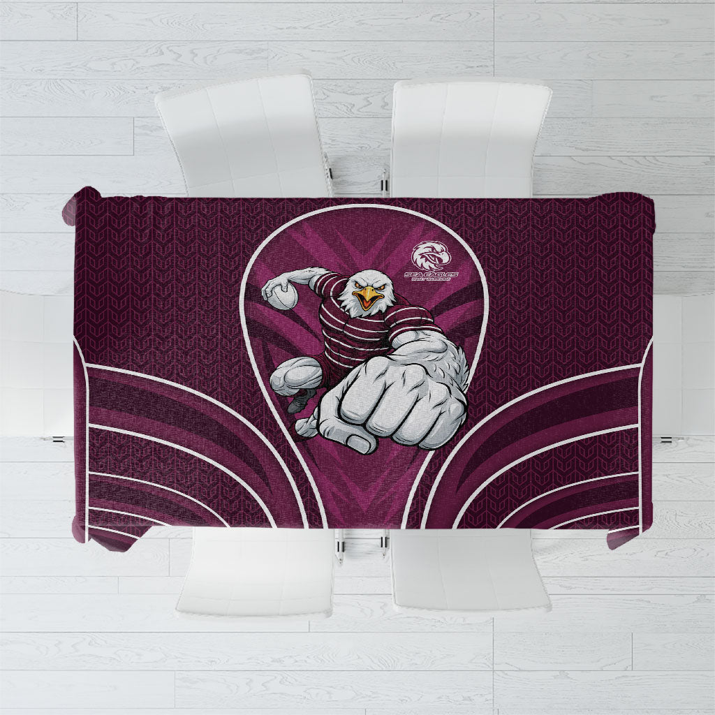 Manly Warringah Sea Eagles Rugby Mascot Tablecloth Australian Rugby Culture - Tribal Inspired Eagle