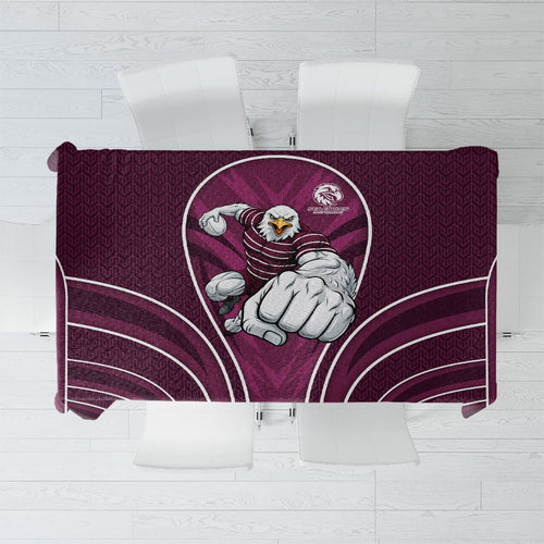 Manly Warringah Sea Eagles Rugby Mascot Tablecloth Australian Rugby Culture - Tribal Inspired Eagle