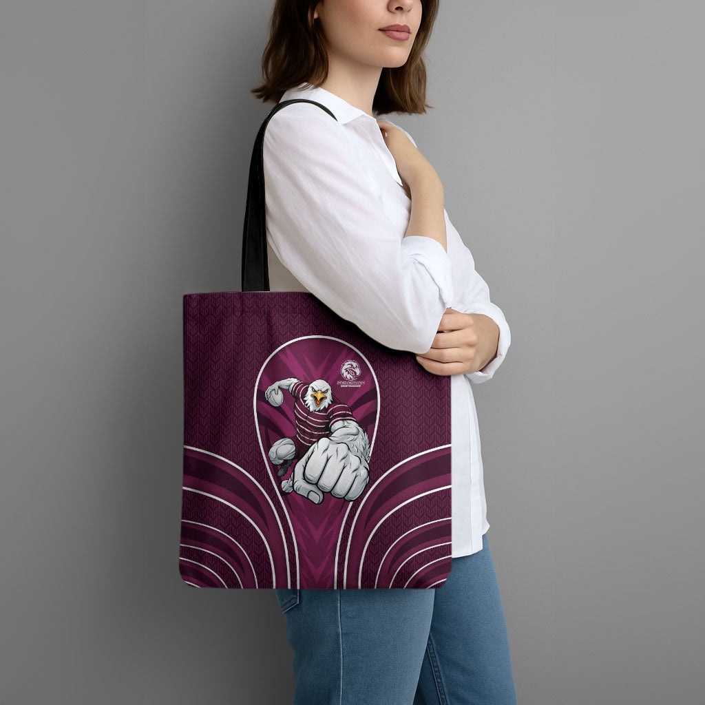Manly Warringah Sea Eagles Rugby Mascot Tote Bag Australian Rugby Culture - Tribal Inspired Eagle