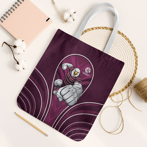 Manly Warringah Sea Eagles Rugby Mascot Tote Bag Australian Rugby Culture - Tribal Inspired Eagle