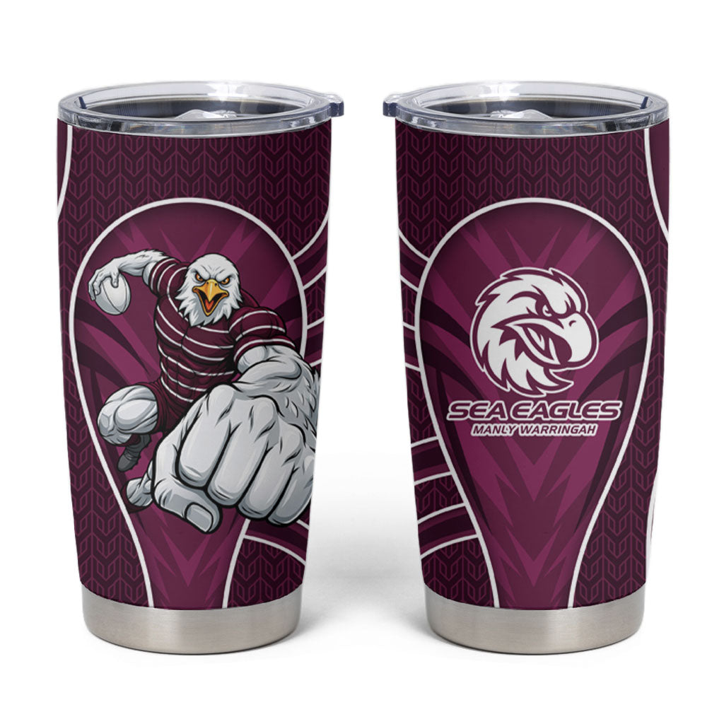 Manly Warringah Sea Eagles Rugby Mascot Tumbler Cup Australian Rugby Culture - Tribal Inspired Eagle