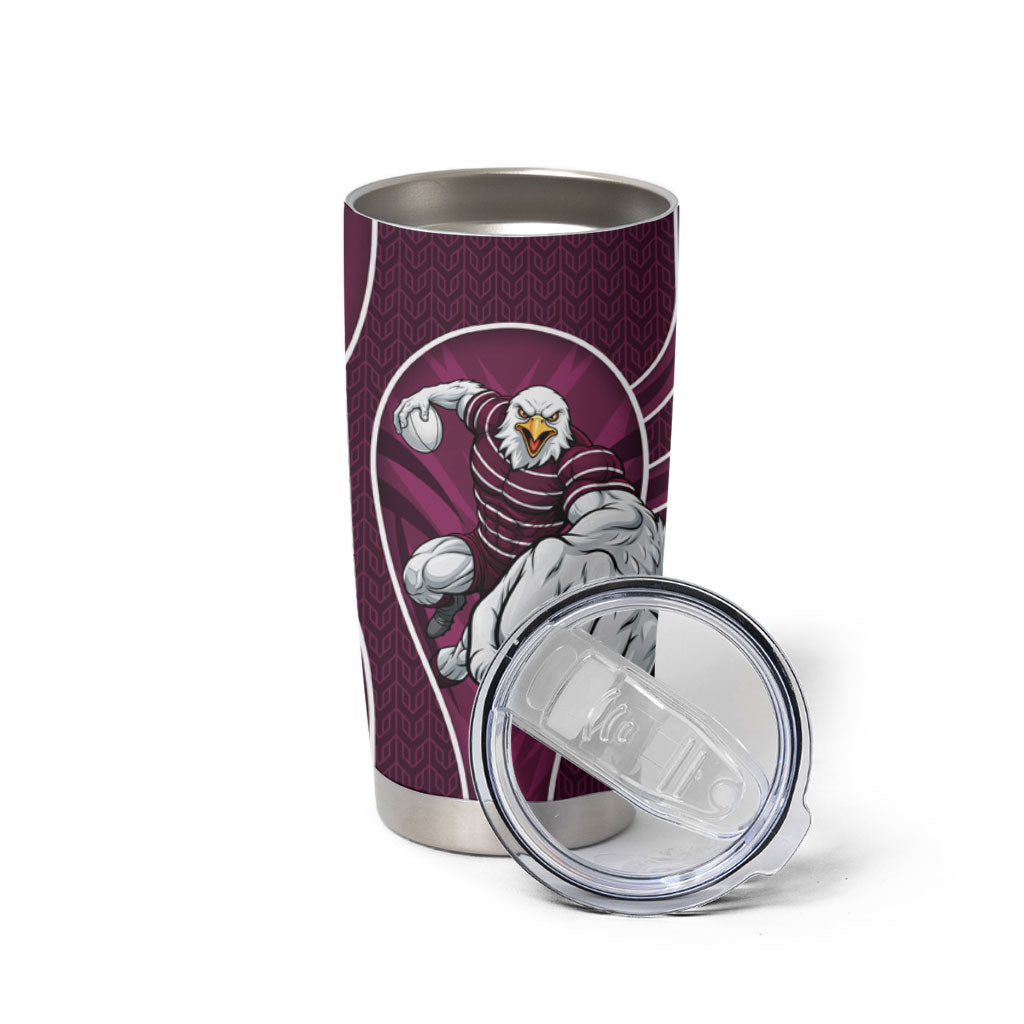 Manly Warringah Sea Eagles Rugby Mascot Tumbler Cup Australian Rugby Culture - Tribal Inspired Eagle