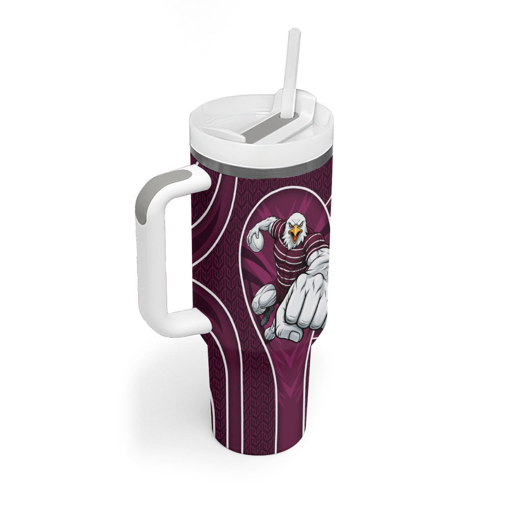 Manly Warringah Sea Eagles Rugby Mascot Tumbler With Handle Australian Rugby Culture - Tribal Inspired Eagle