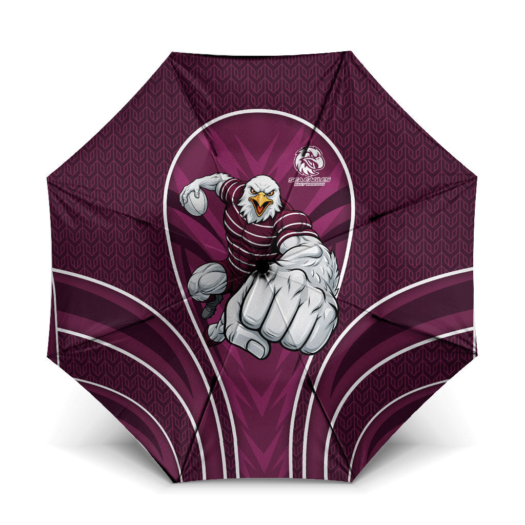 Manly Warringah Sea Eagles Rugby Mascot Umbrella Australian Rugby Culture - Tribal Inspired Eagle
