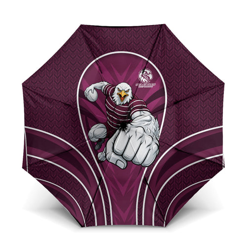 Manly Warringah Sea Eagles Rugby Mascot Umbrella Australian Rugby Culture - Tribal Inspired Eagle