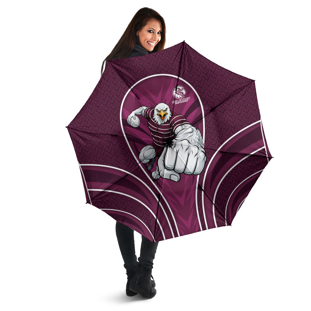 Manly Warringah Sea Eagles Rugby Mascot Umbrella Australian Rugby Culture - Tribal Inspired Eagle