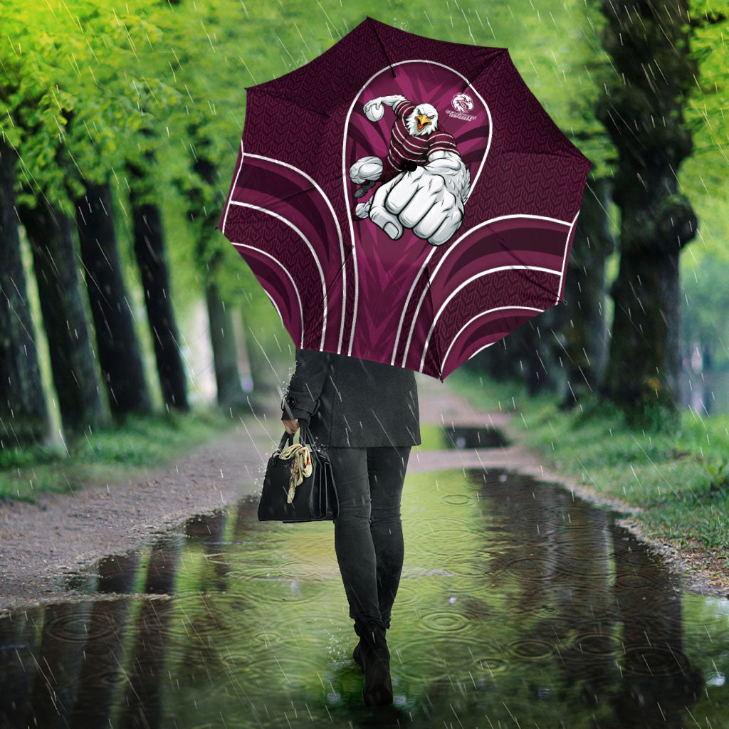 Manly Warringah Sea Eagles Rugby Mascot Umbrella Australian Rugby Culture - Tribal Inspired Eagle