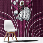 Manly Warringah Sea Eagles Rugby Mascot Window Curtain Australian Rugby Culture - Tribal Inspired Eagle
