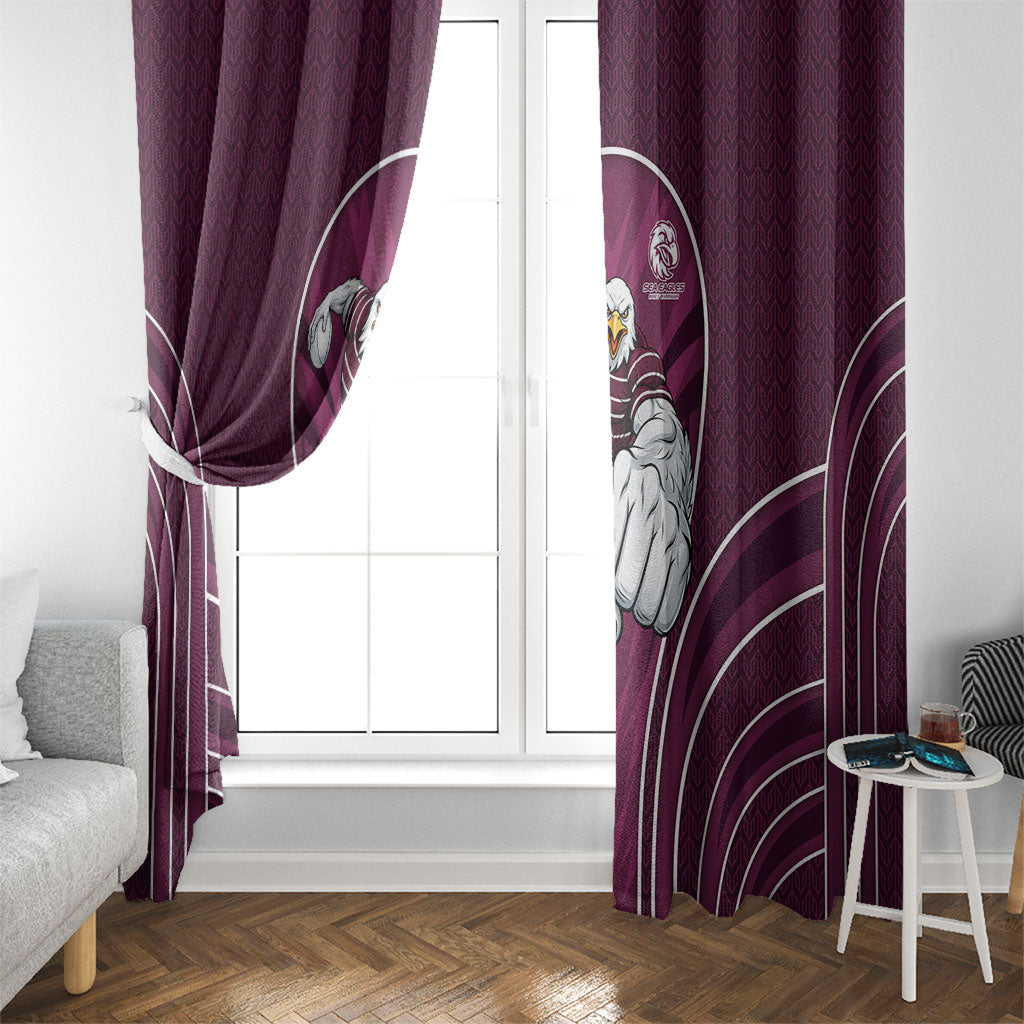 Manly Warringah Sea Eagles Rugby Mascot Window Curtain Australian Rugby Culture - Tribal Inspired Eagle