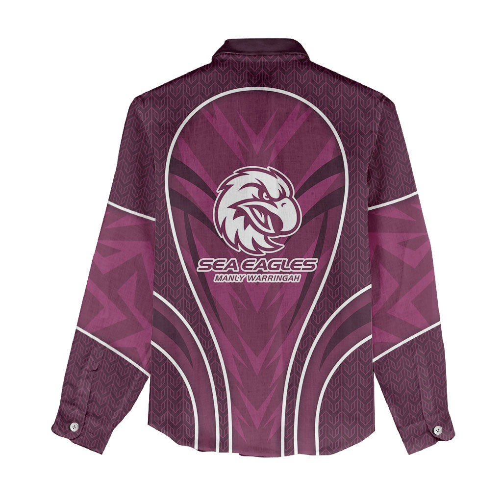 Manly Warringah Sea Eagles Rugby Mascot Women Casual Shirt Australian Rugby Culture - Tribal Inspired Eagle