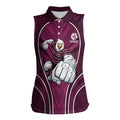 Manly Warringah Sea Eagles Rugby Mascot Women Sleeveless Polo Shirt Australian Rugby Culture - Tribal Inspired Eagle