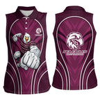 Manly Warringah Sea Eagles Rugby Mascot Women Sleeveless Polo Shirt Australian Rugby Culture - Tribal Inspired Eagle