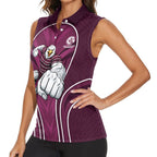 Manly Warringah Sea Eagles Rugby Mascot Women Sleeveless Polo Shirt Australian Rugby Culture - Tribal Inspired Eagle