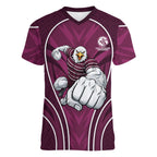Manly Warringah Sea Eagles Rugby Mascot Women V-Neck T-Shirt Australian Rugby Culture - Tribal Inspired Eagle