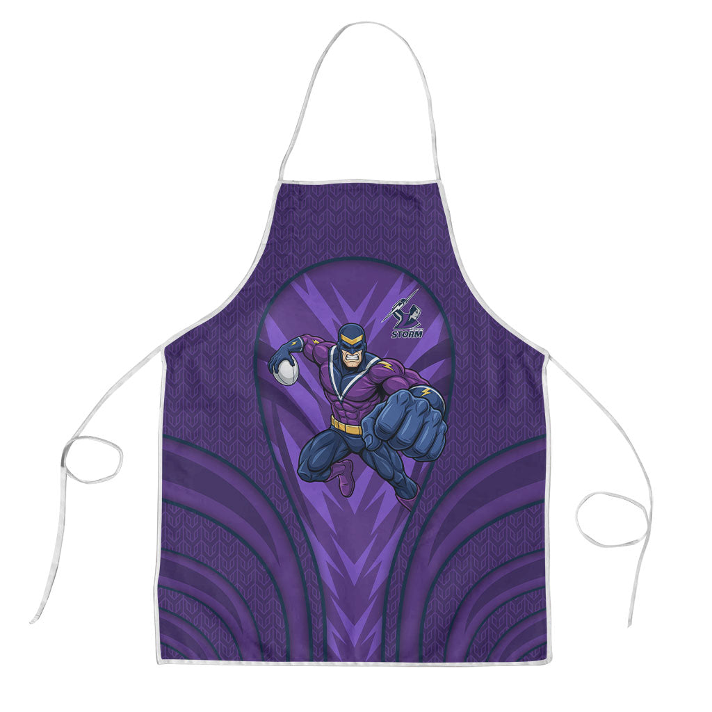 Melbourne Storm Rugby Mascot Apron Australian Rugby Culture - Tribal Inspired Superhero