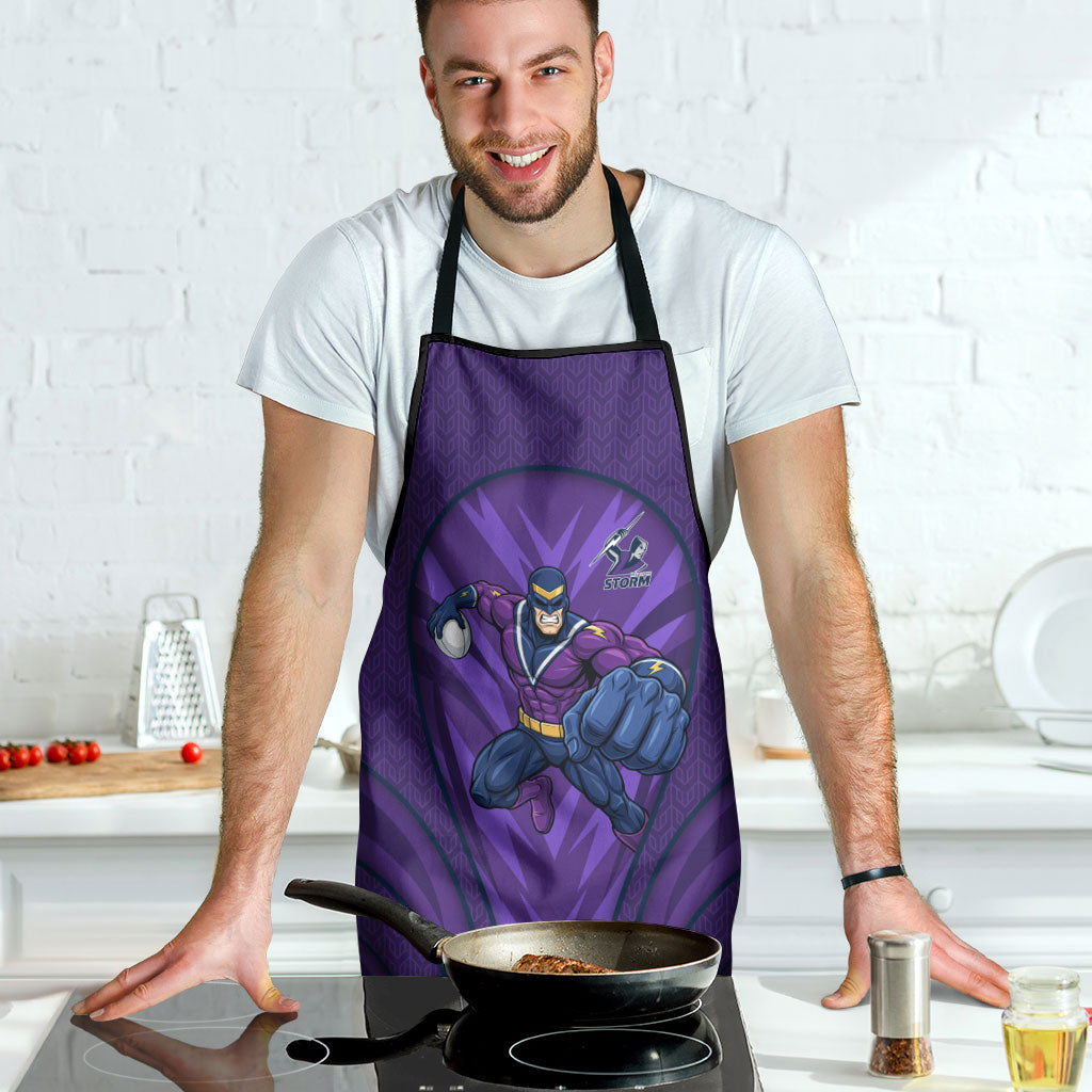 Melbourne Storm Rugby Mascot Apron Australian Rugby Culture - Tribal Inspired Superhero