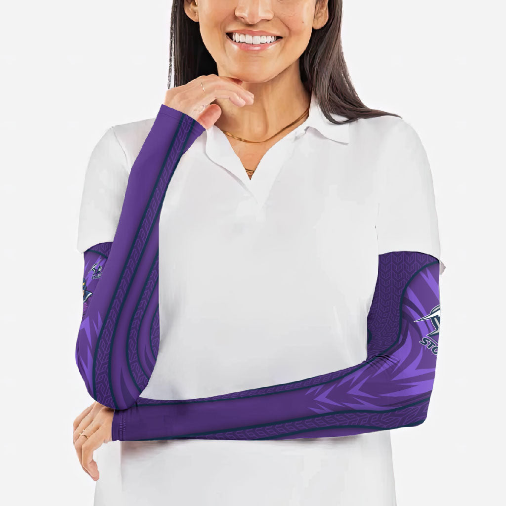 Melbourne Storm Rugby Mascot Arm Sleeves Australian Rugby Culture - Tribal Inspired Superhero