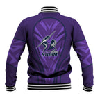 Melbourne Storm Rugby Mascot Baseball Jacket Australian Rugby Culture - Tribal Inspired Superhero