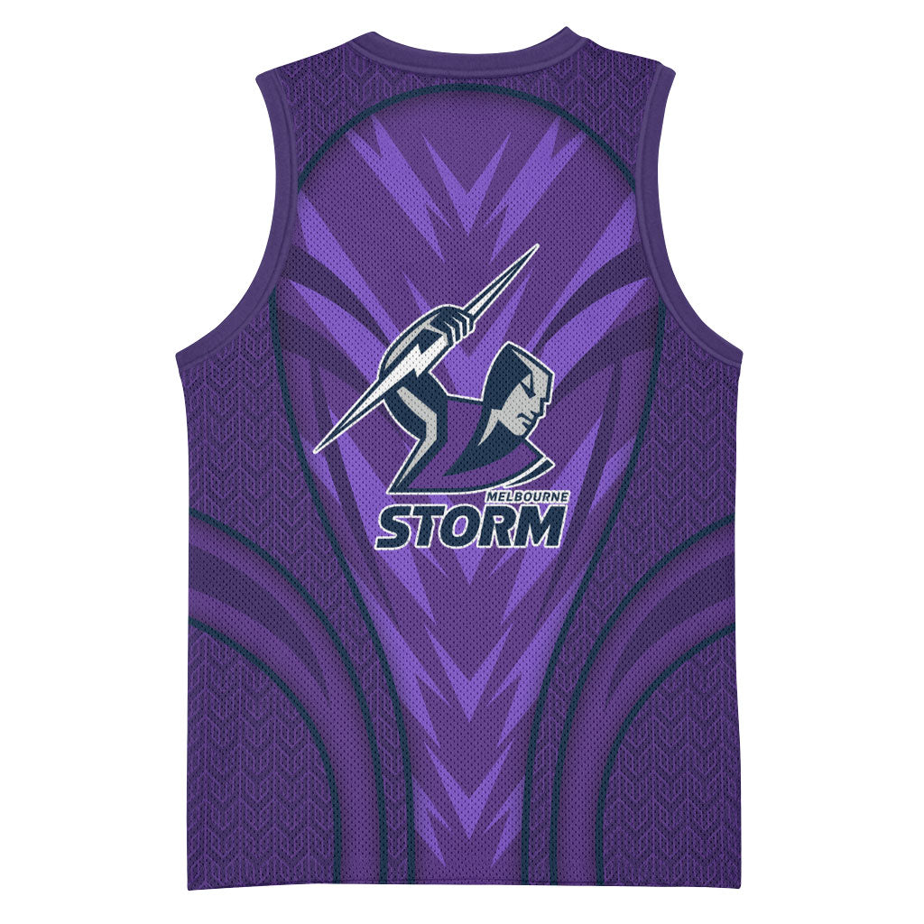 Melbourne Storm Rugby Mascot Basketball Jersey Australian Rugby Culture - Tribal Inspired Superhero