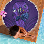 Melbourne Storm Rugby Mascot Beach Blanket Australian Rugby Culture - Tribal Inspired Superhero