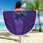 Melbourne Storm Rugby Mascot Beach Blanket Australian Rugby Culture - Tribal Inspired Superhero