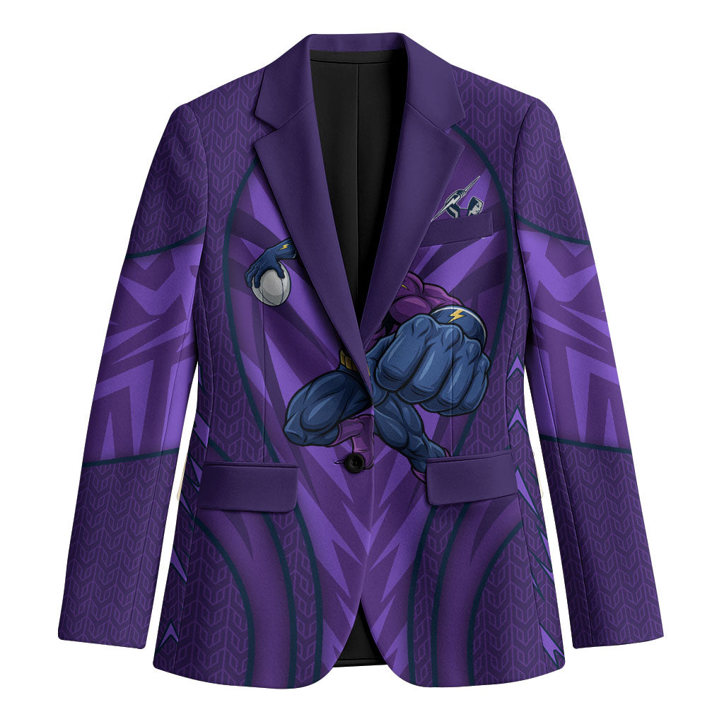 Melbourne Storm Rugby Mascot Blazer Australian Rugby Culture - Tribal Inspired Superhero