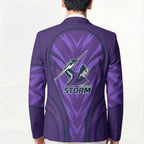 Melbourne Storm Rugby Mascot Blazer Australian Rugby Culture - Tribal Inspired Superhero