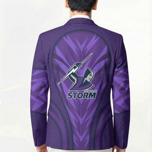 Melbourne Storm Rugby Mascot Blazer Australian Rugby Culture - Tribal Inspired Superhero