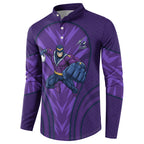 Melbourne Storm Rugby Mascot Button Sweatshirt Australian Rugby Culture - Tribal Inspired Superhero