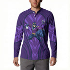 Melbourne Storm Rugby Mascot Button Sweatshirt Australian Rugby Culture - Tribal Inspired Superhero