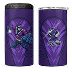Melbourne Storm Rugby Mascot 4 in 1 Can Cooler Tumbler Australian Rugby Culture - Tribal Inspired Superhero