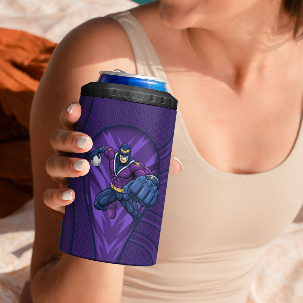 Melbourne Storm Rugby Mascot 4 in 1 Can Cooler Tumbler Australian Rugby Culture - Tribal Inspired Superhero