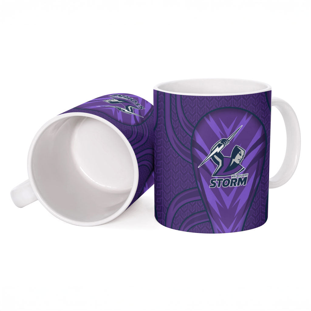 Melbourne Storm Rugby Mascot Ceramic Mug Australian Rugby Culture - Tribal Inspired Superhero