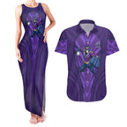 Melbourne Storm Rugby Mascot Couples Matching Tank Maxi Dress and Hawaiian Shirt Australian Rugby Culture - Tribal Inspired Superhero