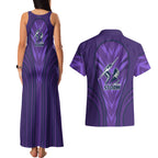 Melbourne Storm Rugby Mascot Couples Matching Tank Maxi Dress and Hawaiian Shirt Australian Rugby Culture - Tribal Inspired Superhero