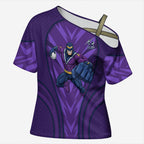 Melbourne Storm Rugby Mascot Cross Shoulder Shirt Australian Rugby Culture - Tribal Inspired Superhero