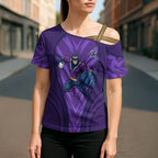 Melbourne Storm Rugby Mascot Cross Shoulder Shirt Australian Rugby Culture - Tribal Inspired Superhero