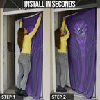 Melbourne Storm Rugby Mascot Door Cover Australian Rugby Culture - Tribal Inspired Superhero