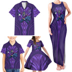 Melbourne Storm Rugby Mascot Family Matching Tank Maxi Dress and Hawaiian Shirt Australian Rugby Culture - Tribal Inspired Superhero