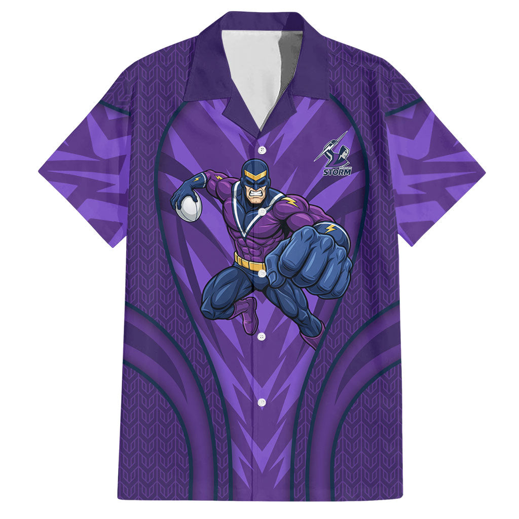 Melbourne Storm Rugby Mascot Hawaiian Shirt Australian Rugby Culture - Tribal Inspired Superhero