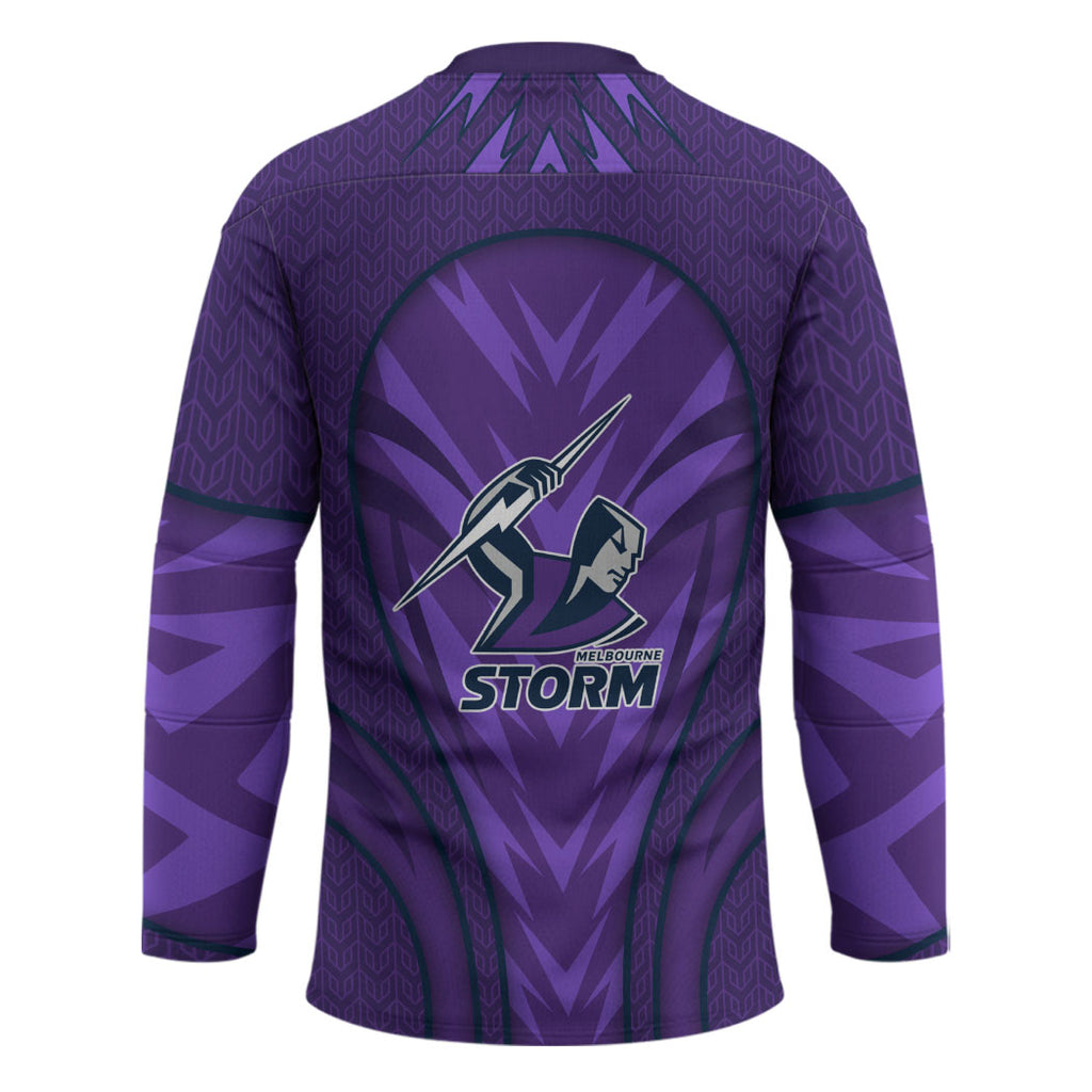 Melbourne Storm Rugby Mascot Hockey Jersey Australian Rugby Culture - Tribal Inspired Superhero
